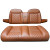 KOZIP Club Car Onward Front Seat Cushion Set Deluxe - SADDLE BROWN