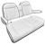 KOZIP Club Car Precedent Front Seat Cushion Set Deluxe - WHITE
