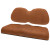 MODZ Club Car Precedent Front Seat Cover Set - Rust Brown