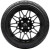 14" GALAXY Gloss Black Wheels and 205/30-14 Low Profile DOT Tires Combo