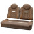 MODZ FS3 Club Car Tempo Front Seat Cushion Set Deluxe - BROWN