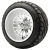 14" ASSASSIN Chome Wheels and 23x10R14 Radial Street Tires Combo