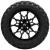 15" CHAOS Matte Black Wheels and 23x10-15 DOT All Terrain Tires Combo