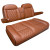 KOZIP Club Car DS Front Seat Cushion Set Deluxe - BROWN