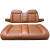 KOZIP Club Car DS Front Seat Cushion Set Deluxe - BROWN