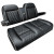 KOZIP EZGO TXT Front Seat Cushion Set Deluxe - BLACK