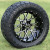 14" HURRICANE Machined / Black Wheels and 23x10-14 Hybrid DOT All Terrain Tires Combo