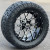 14" HURRICANE Machined / Black Wheels and 23x10-14 Hybrid DOT All Terrain Tires Combo