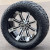 14" TEMPEST Machined / Black Wheels and 23x10-14 Hybrid DOT All Terrain Tires Combo