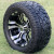 14" VAMPIRE Machined / Black Wheels and 23x10-14 Hybrid DOT All Terrain Tires Combo