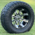 12" TEMPEST Machined / Black Wheels and 23x10-12 Hybrid DOT All Terrain Tires Combo