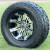 12" TEMPEST Machined / Black Wheels and 23x10-12 Hybrid DOT All Terrain Tires Combo
