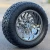 14" BLITZ Chrome Wheels and 23x10-14 Hybrid DOT All Terrain Tires Combo