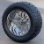 14" BLITZ Chrome Wheels and 23x10-14 Hybrid DOT All Terrain Tires Combo