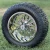14" BLITZ Chrome Wheels and 23x10-14 Hybrid DOT All Terrain Tires Combo