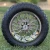 14" BLITZ Chrome Wheels and 23x10-14 Hybrid DOT All Terrain Tires Combo