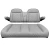 KOZIP Club Car Onward Front Seat Cushion Set Deluxe - GRAY