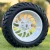 14" BLITZ White Wheels and 23x10-14 ARTEMIS STX DOT All Terrain Tires Combo - Set of 4