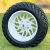 14" BLITZ White Wheels and 23x10-14 ARTEMIS STX DOT All Terrain Tires Combo - Set of 4