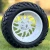 14" BLITZ White Wheels and 23x10-14 ARTEMIS STX DOT All Terrain Tires Combo - Set of 4