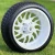 14" BLITZ White Wheels and 205/30-14 Low Profile DOT Tires Combo