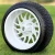 14" BLITZ White Wheels and 205/30-14 Low Profile DOT Tires Combo