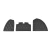 Club Car Tempo Front Dashboard Mats XTREME Mats (Fits ALL 2018+) - Black/Black
