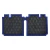 EZGO TXT Rear Bagwell Mat XTREME Mats (Fits ALL 2014+) - Blue