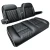 KOZIP EZGO RXV Front Seat Cushion Set Deluxe - BLACK