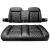 KOZIP EZGO RXV Front Seat Cushion Set Deluxe - BLACK
