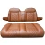 KOZIP EZGO RXV Front Seat Cushion Set Deluxe - BROWN