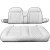 KOZIP EZGO RXV Front Seat Cushion Set Deluxe - WHITE