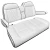 KOZIP EZGO RXV Front Seat Cushion Set Deluxe - WHITE