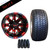 10" VEGAS Wheels and 205/50-10" DOT Street Tires Combo - Set of 4 (CHOOSE YOUR COLOR!)