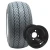 18.5x8.5-8" Gray Non-Marking Golf Cart Tires and 8" Black Steel Wheels Combo