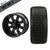 12" TEMPEST Machined/ Anodized Wheels and 215/35-12 Low Profile DOT Tires Combo - MATTE BLACK