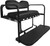 EZGO TXT Mach 3 GTW Golf Cart Rear Seat Kit - BLACK