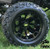 12" BLACKJACK Gloss Black Aluminum Wheels and 20x10-12" DOT All Terrain Tires Combo