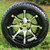 12" BANSHEE Machined/Black Wheels and Low Profile Golf Cart Tires