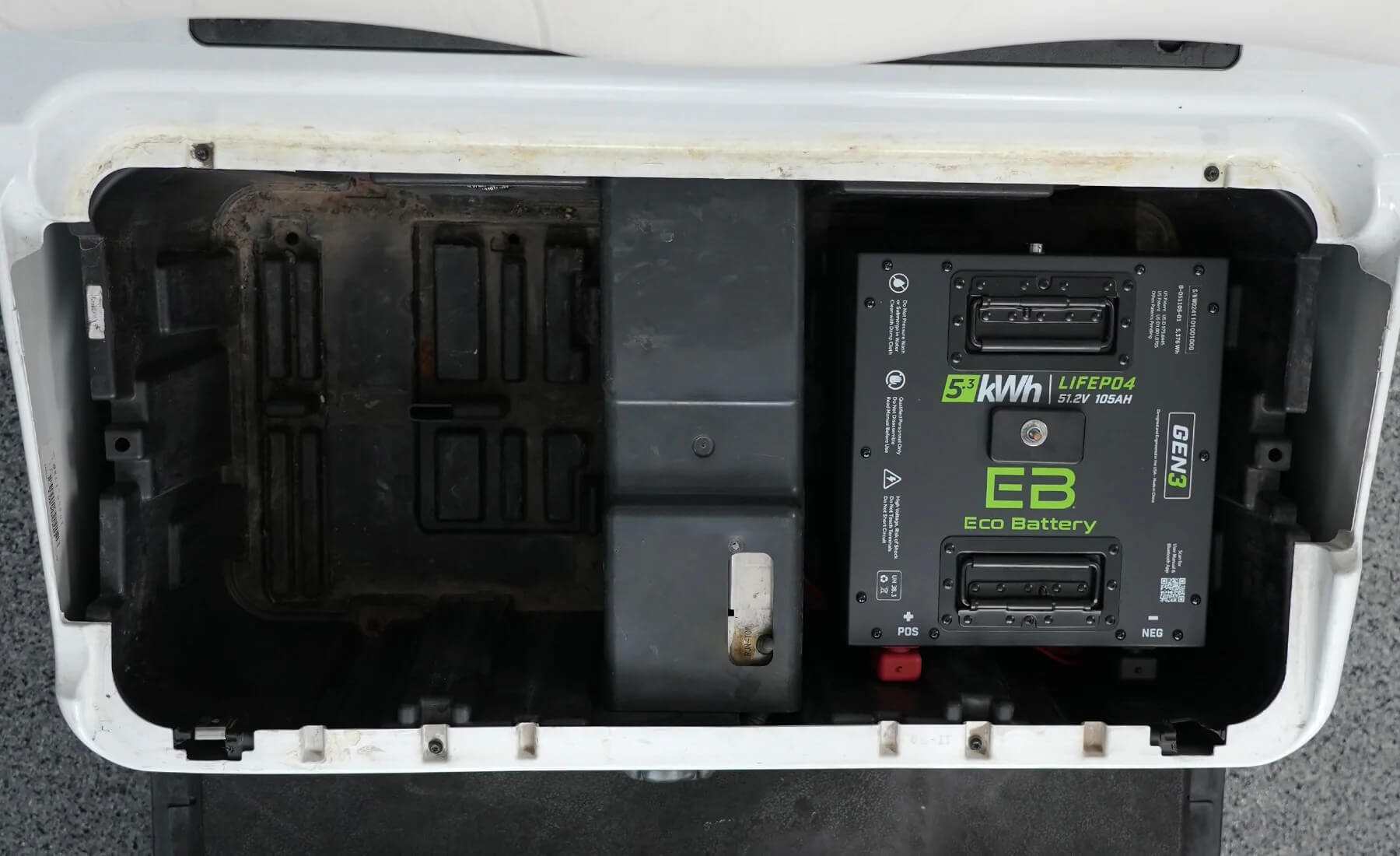 After: ECO Lithium Battery installed in golf cart