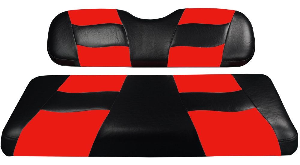 MADJAX Riptide Two Tone Front Seat Covers in Black/Red | GCTS