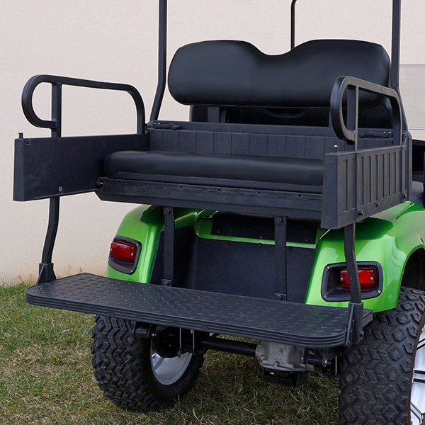 EZGO TXT Aluminum Rear Seat / Cargo Box Combo Kit - Black (fits