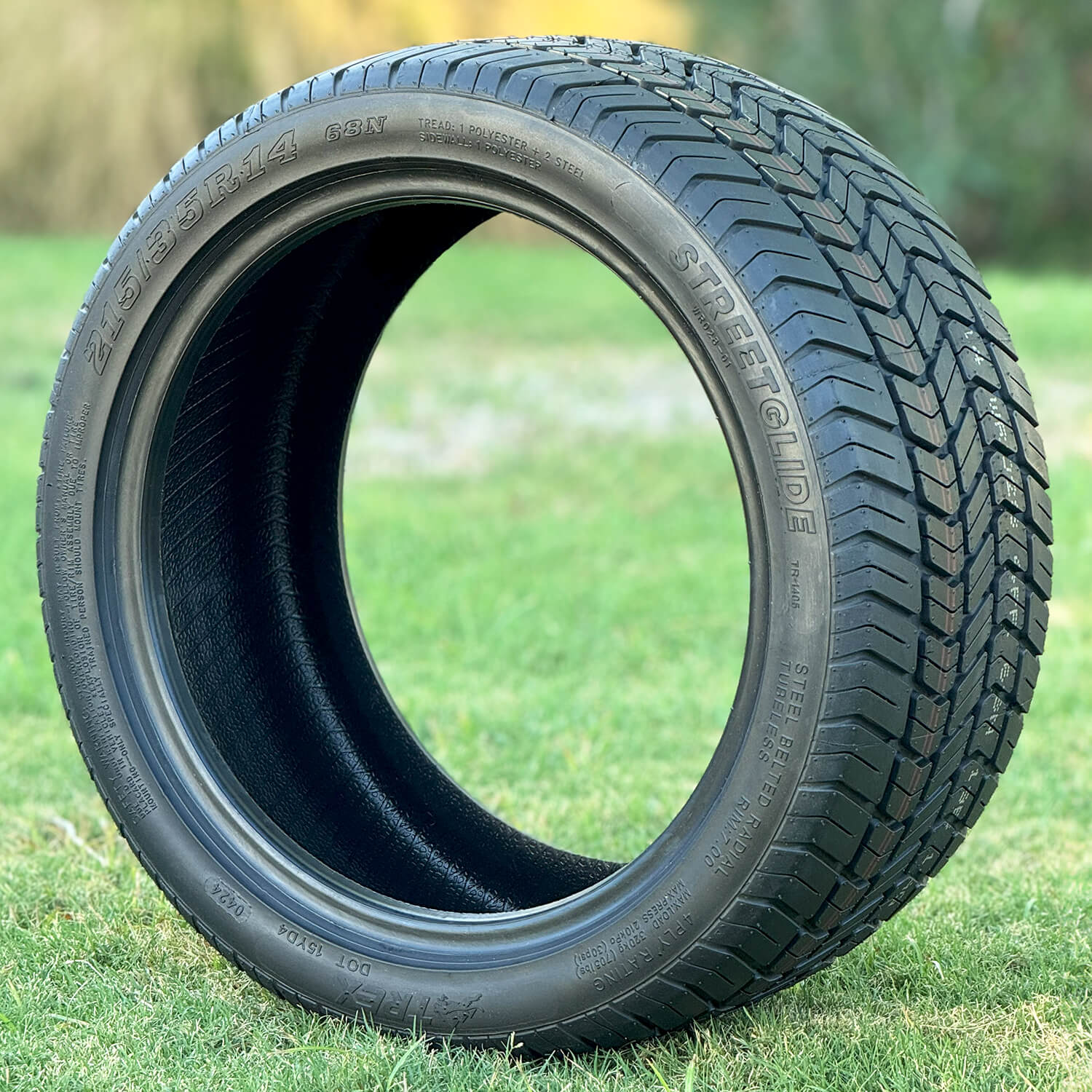 ヒデゴルフ TREX StreetGlide 215/35R14 Radial Golf Cart Tires - Set of 4