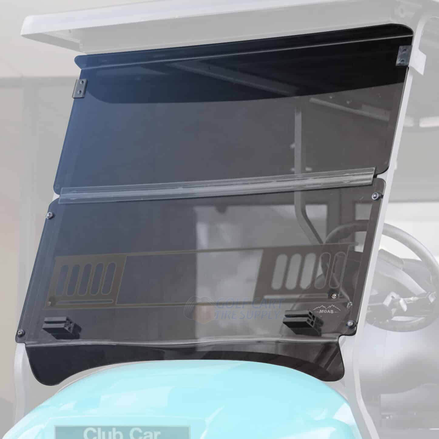 MOAB Club Car Precedent Foldable Golf Cart Windshield - Tinted | GCTS