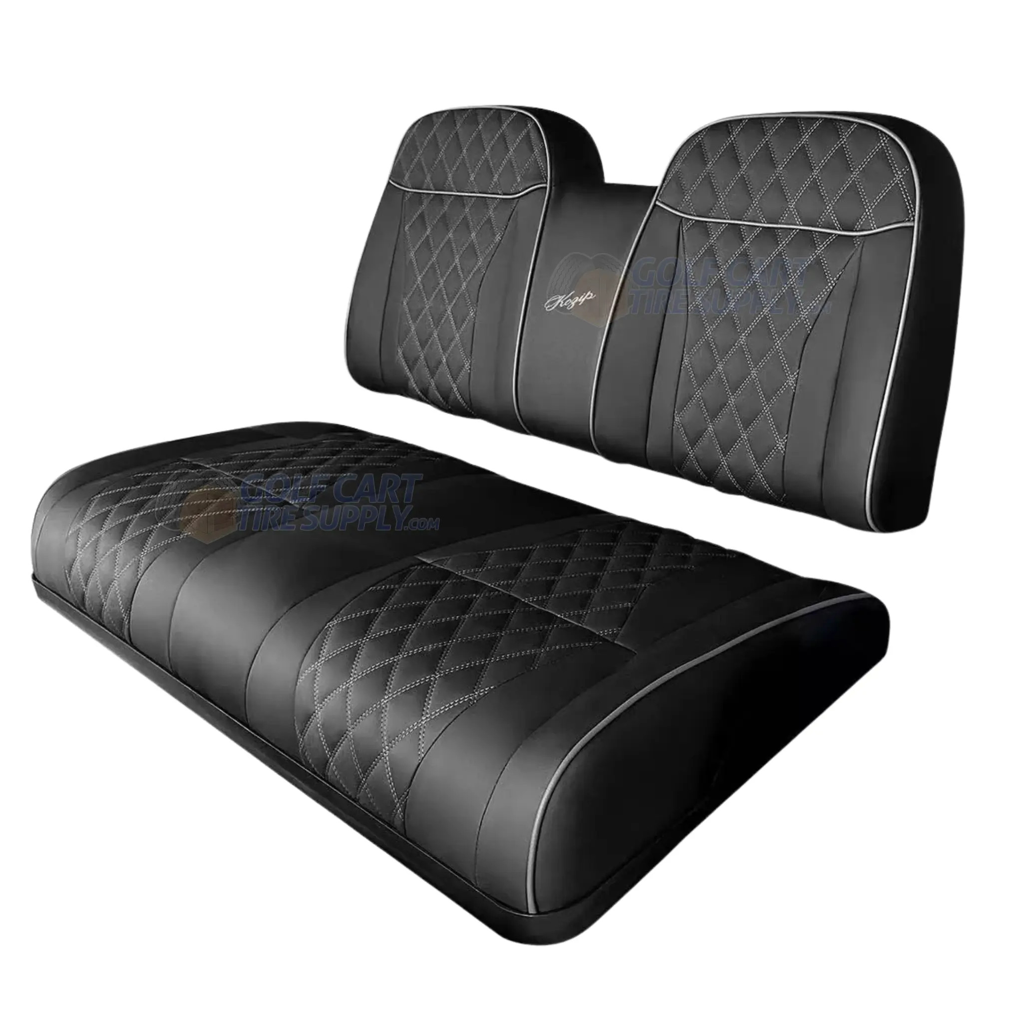 KOZIP Club Car Precedent Front Seat Cushion Set Deluxe - BLACK