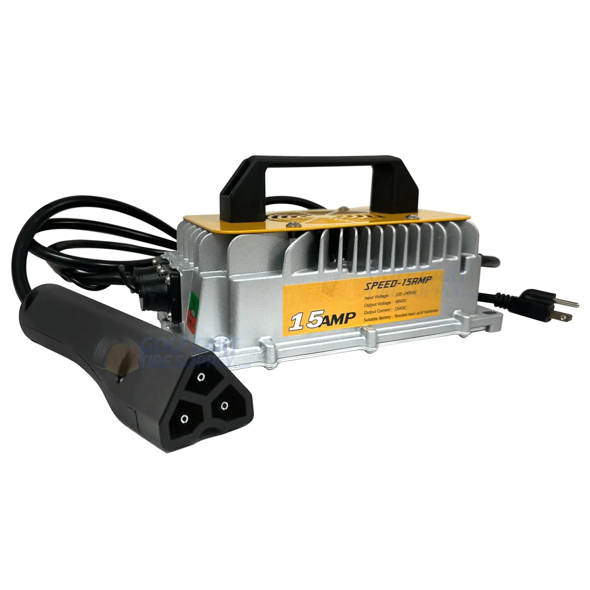 EZGO TXT 48-Volt Battery Charger w/ Triangular 3-Pin Plug | GCTS