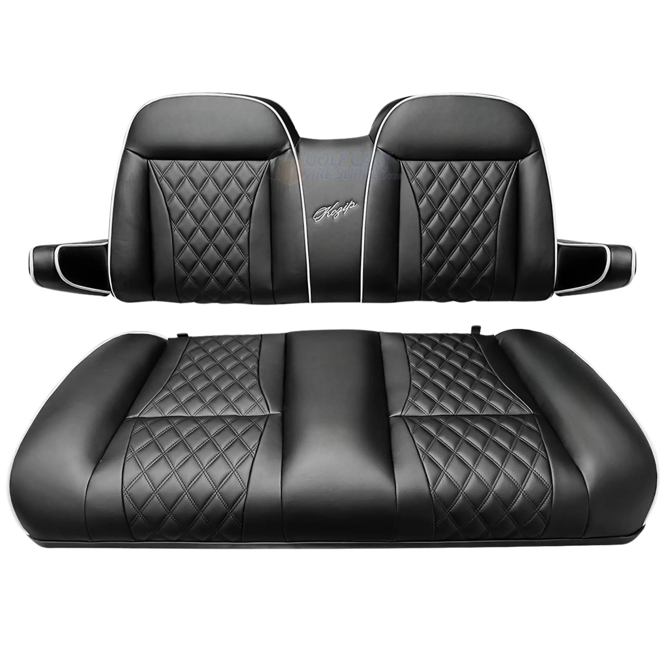 KOZIP Yamaha Drive (G29) Front Seat Cushion Set Deluxe - BLACK | GCTS
