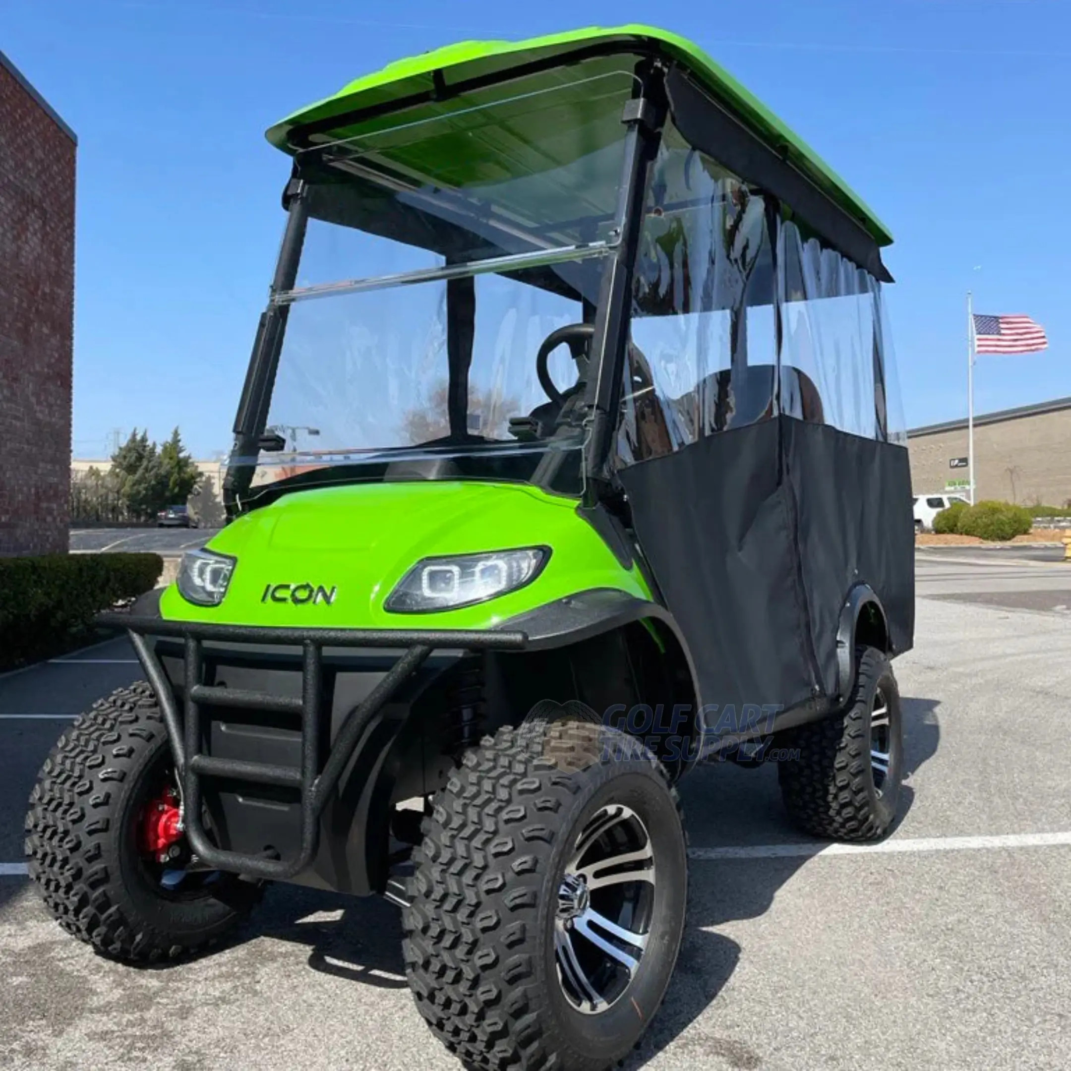 ICON i40 Track Style Enclosure/Cover DoorWorks - BLACK | Golf Cart