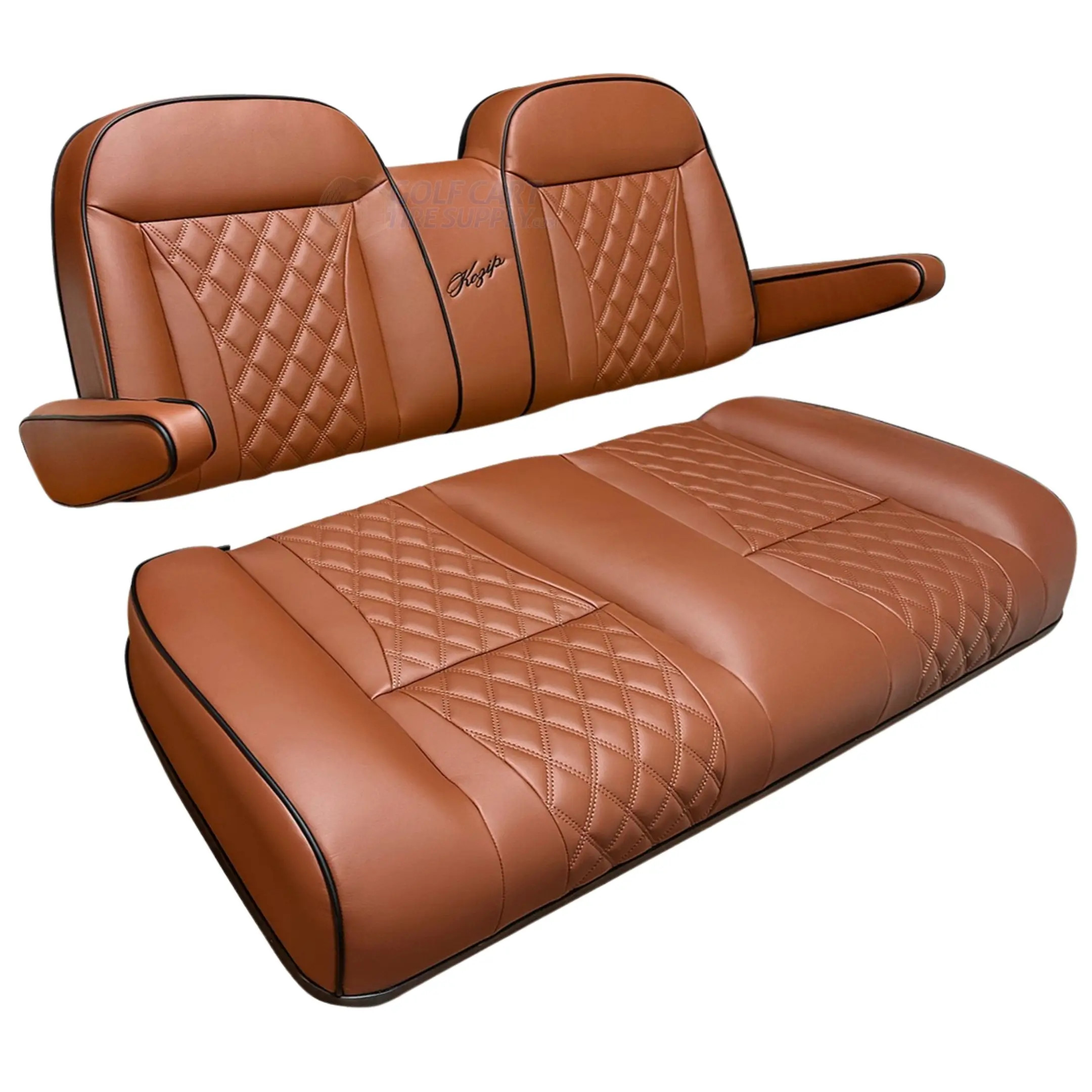 KOZIP EZGO TXT Front Seat Cushion Set Deluxe - BROWN | GCTS
