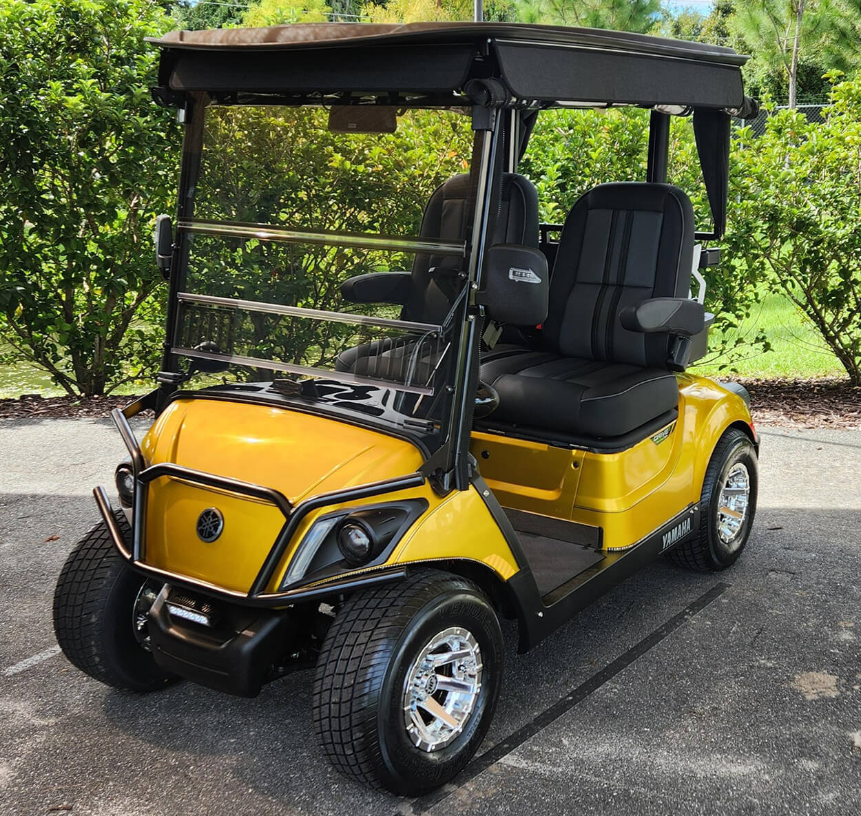 Yamaha Drive2 golf cart PTV 2025 Yamaha Drive-2 PTV Golf Cart in Yellow Color